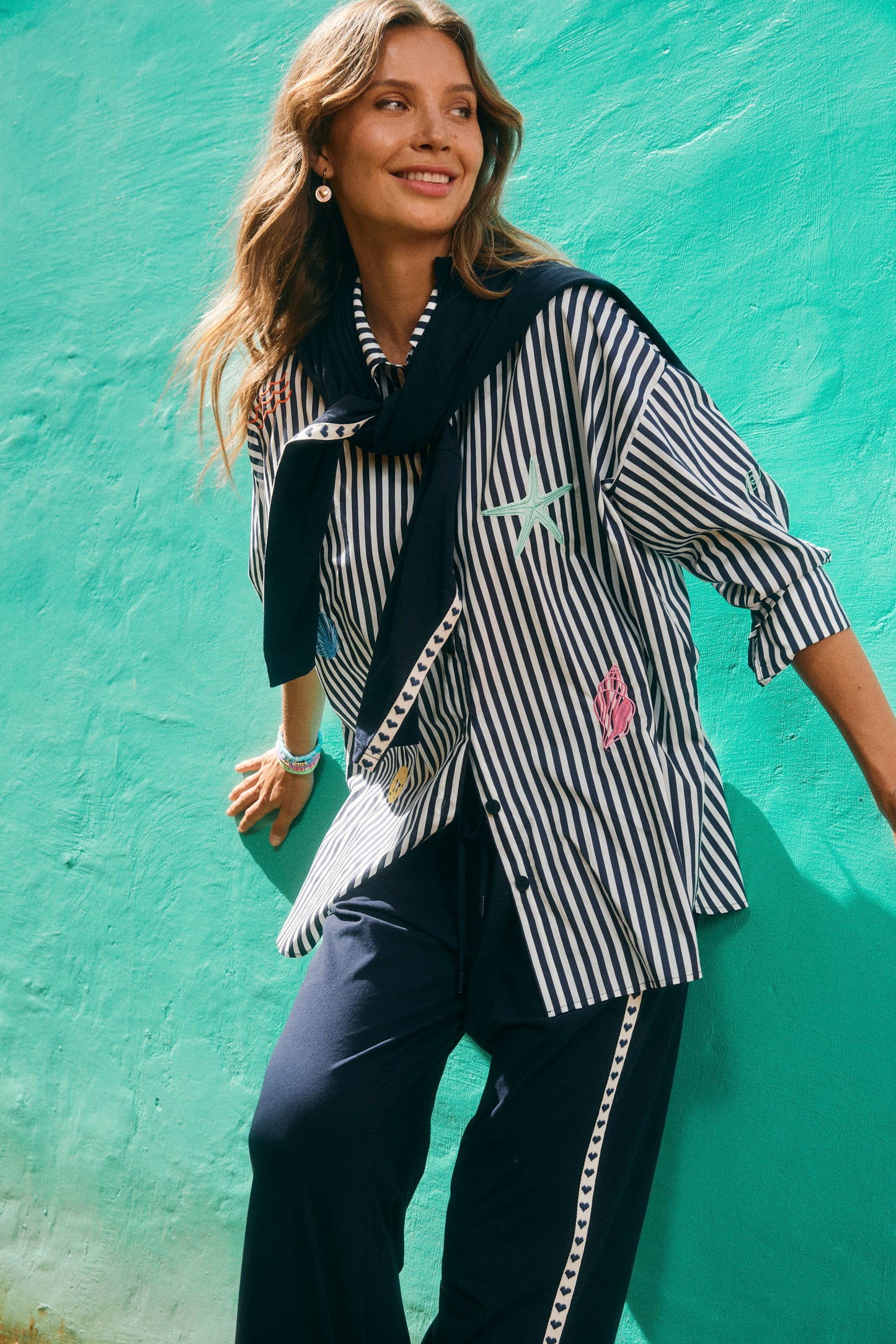Elba Heart Pant from The Haven Co - Navy