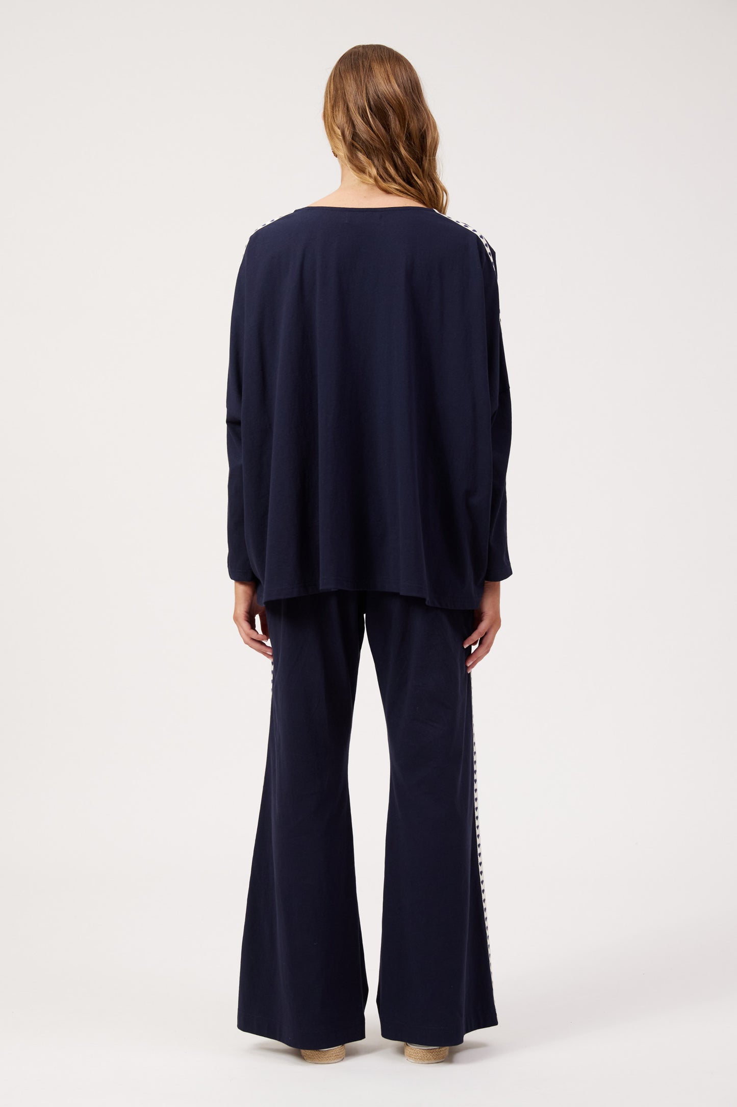 Elba Heart Long Sleeved T-Shirt from The Haven Co - Navy