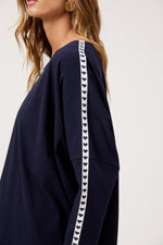 Elba Heart Long Sleeved T-Shirt from The Haven Co - Navy