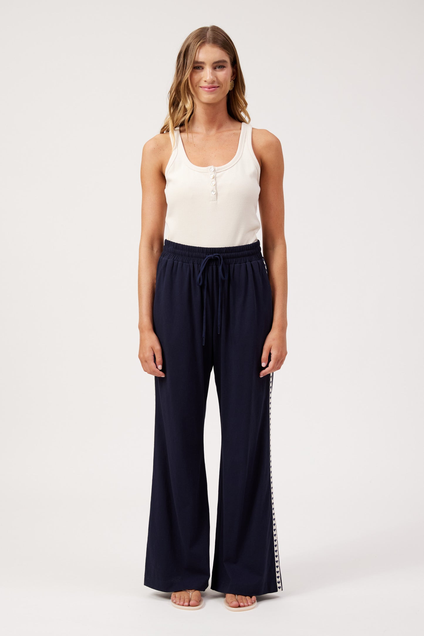 Elba Heart Pant from The Haven Co - Navy