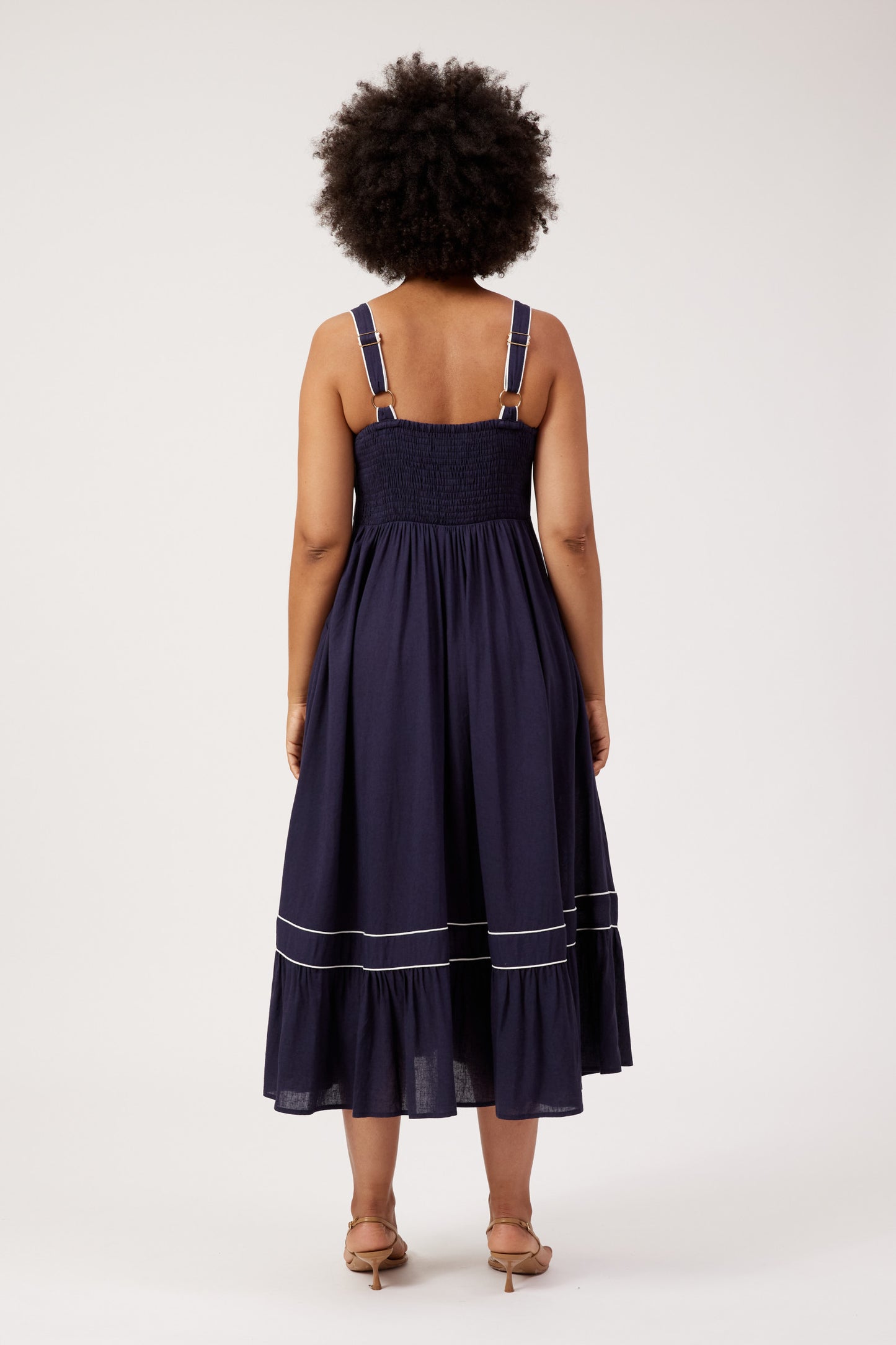 Positano Contrast Dress from The Haven Co - Navy