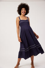 Positano Contrast Dress from The Haven Co - Navy