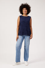 Olympus Applique Tank from The Haven Co - Navy