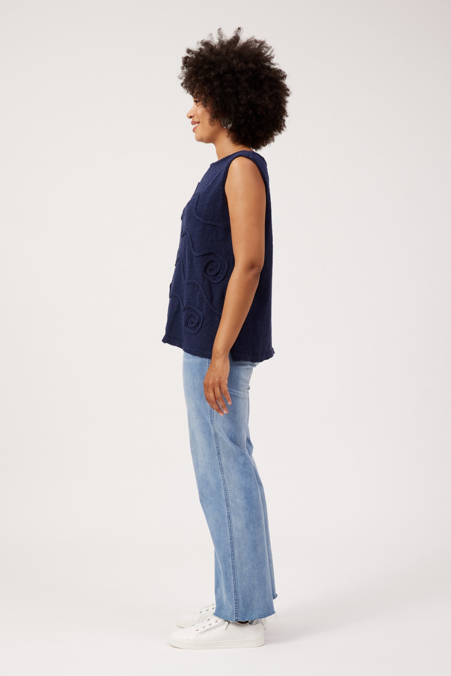 Olympus Applique Tank from The Haven Co - Navy