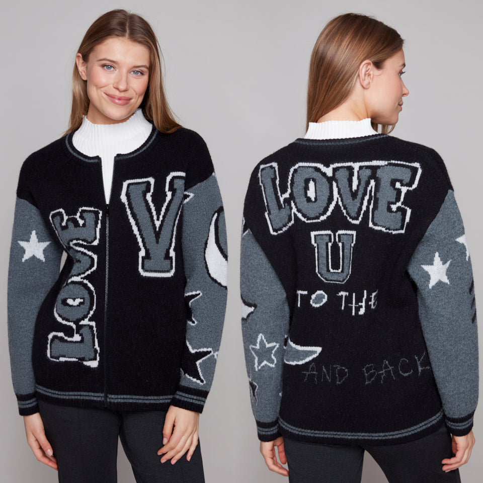 Carre Noir "LOVE U" To The Moon & Back Cardi