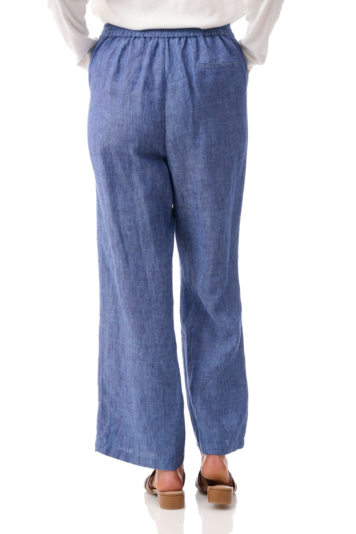 Givoni Linen Pant in Denim blue