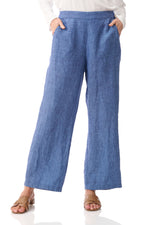 Givoni Linen Pant in Denim blue