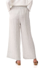 Givoni Linen Stripe Wide Leg Pant