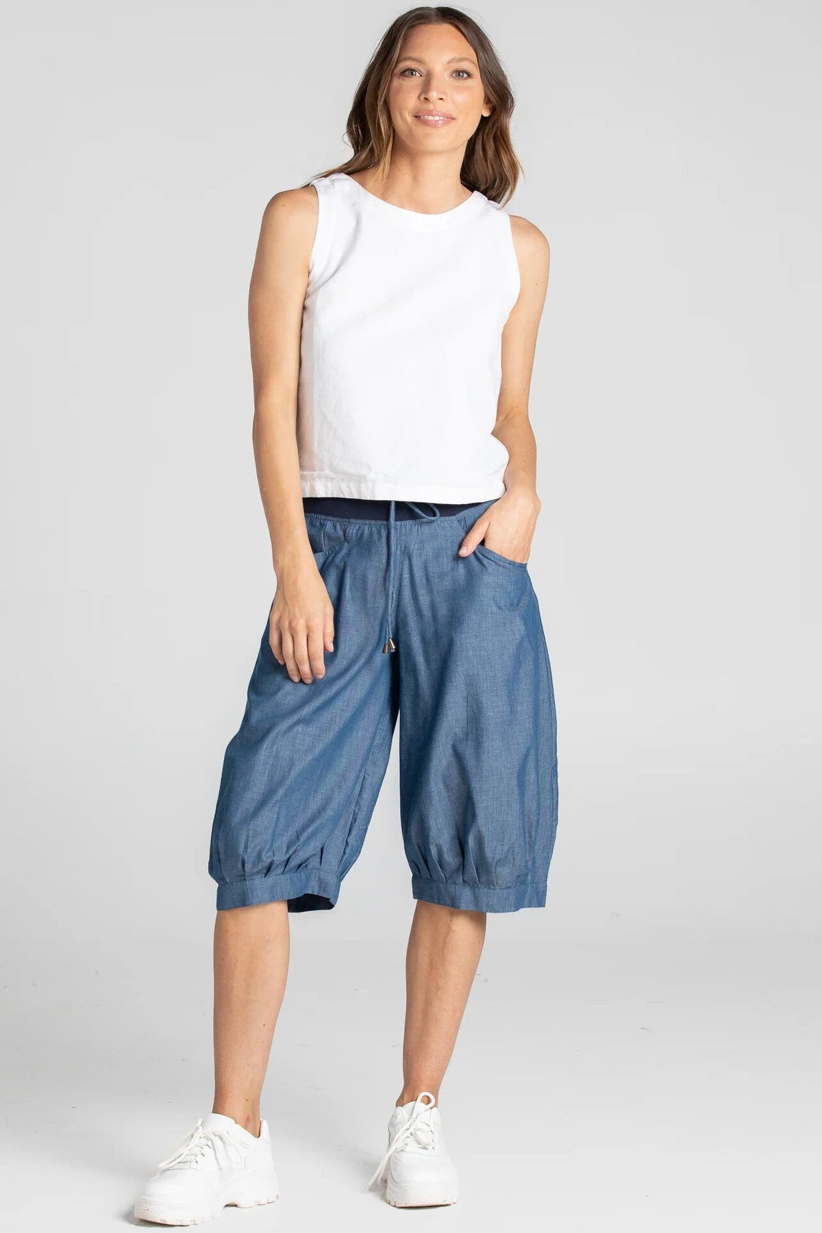 Boom Shankar Jada Short Basic - Blue Chambray