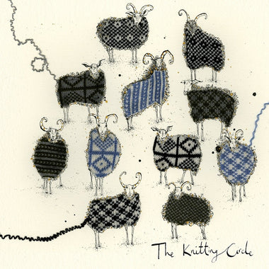 The Knitting Circle Sheep Card