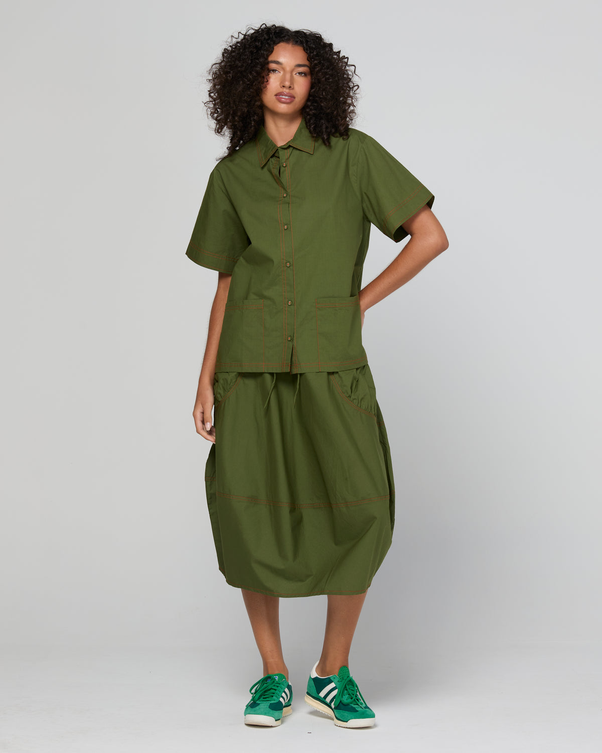 Boom Shankar Guru Skirt in Chive