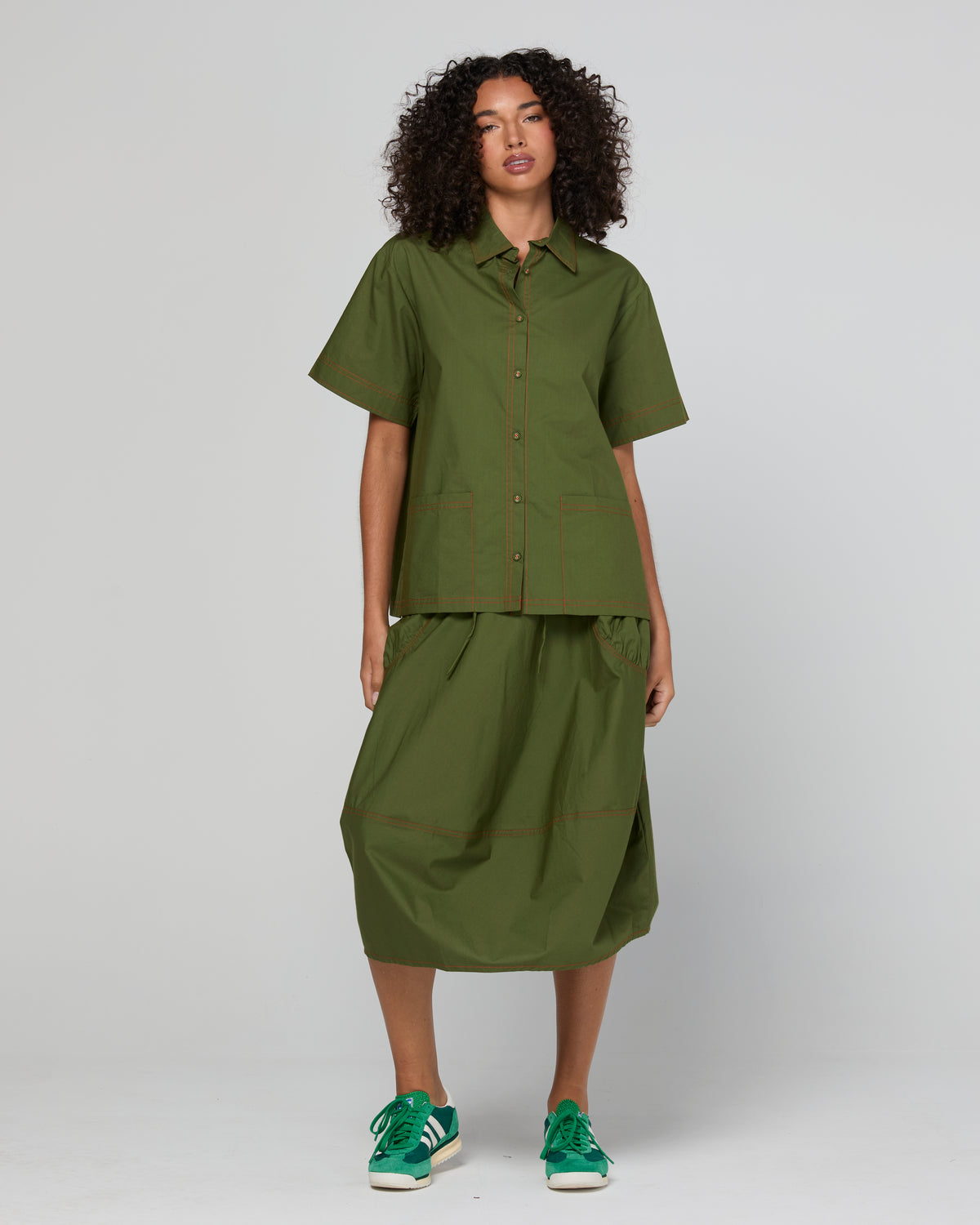 Boom Shankar Guru Skirt in Chive