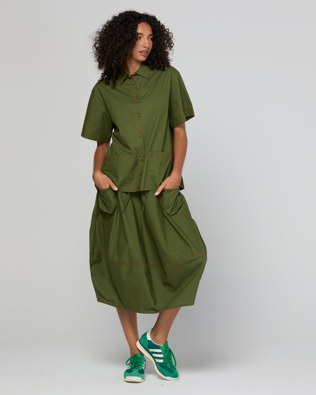 Boom Shankar Guru Skirt in Chive