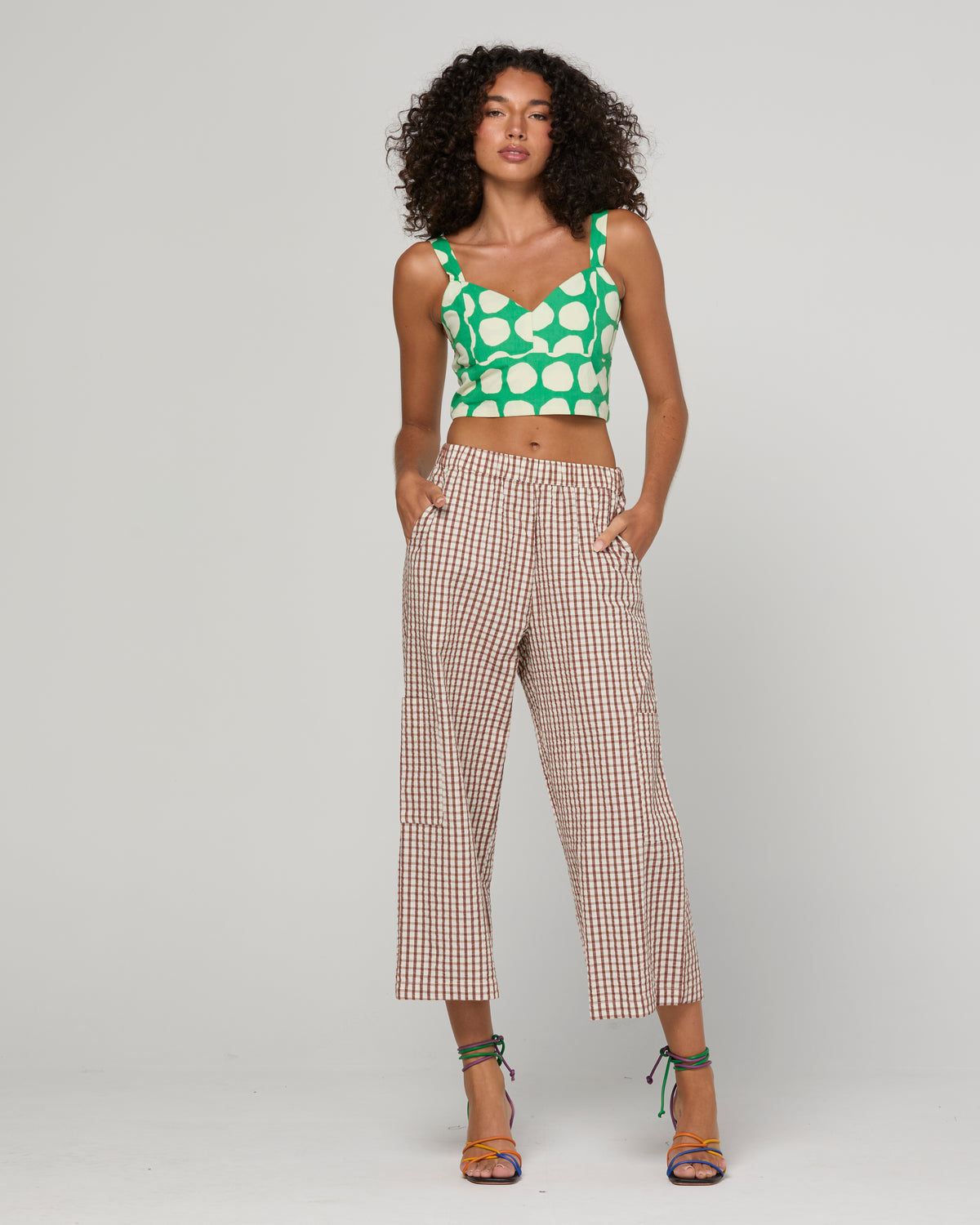 Evelina Pant - Cocoa Gingham