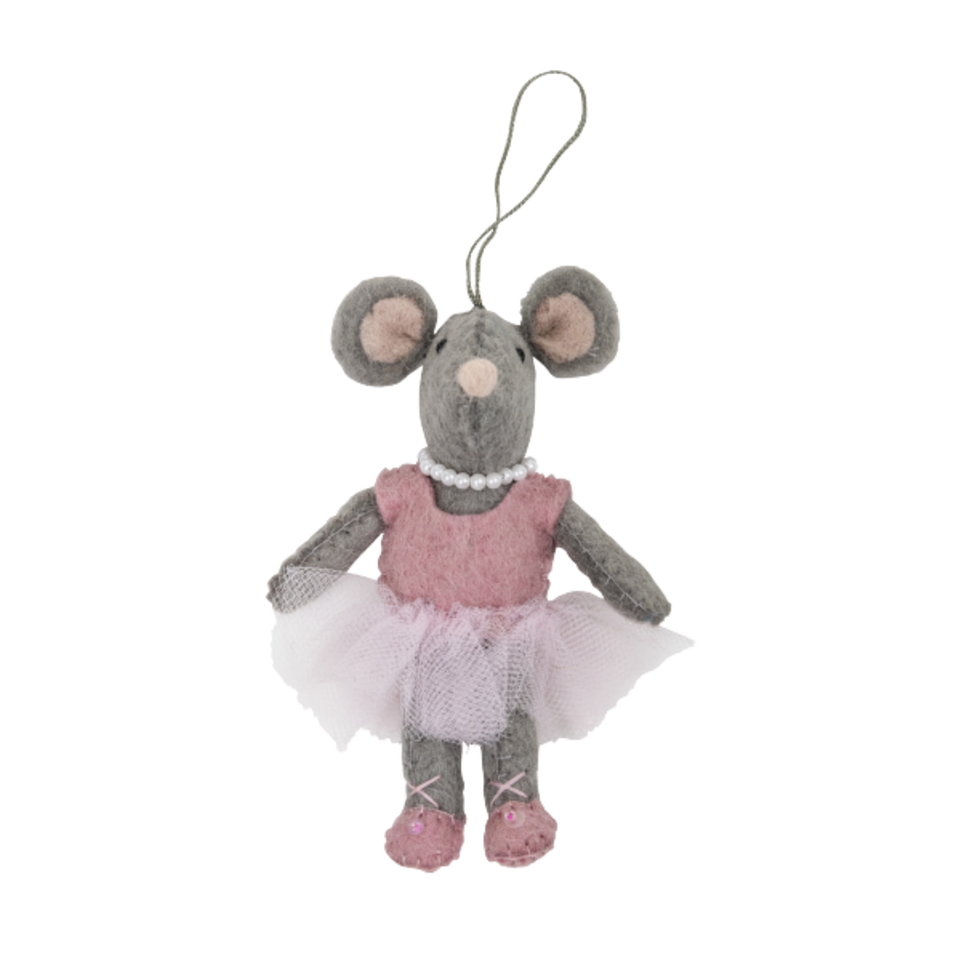 Pashom Xmas Ballerina mouse hanging decoration