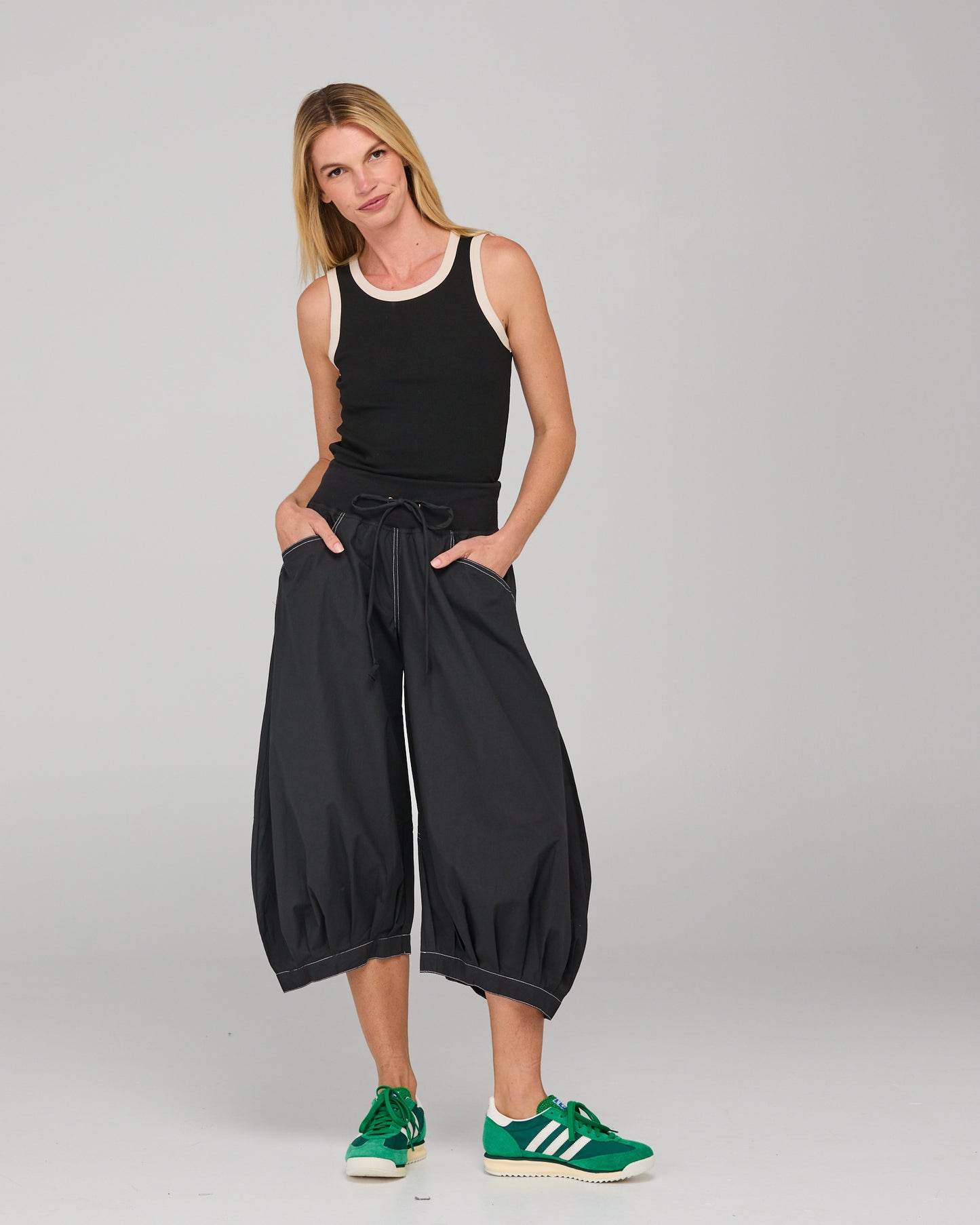 Boom Shankar Hatsu Guru Pant - Black with White Stitching