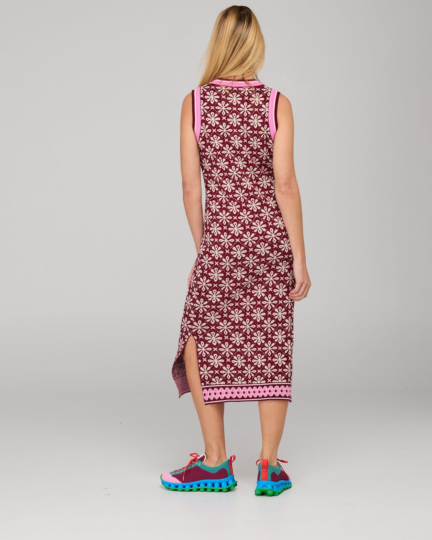 Boom Shankar Gigi Dress - Merlot Jacquard knit