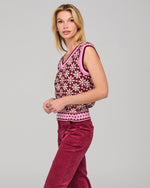 Boom Shankar Gigi Vest - Merlot Jacquard knit
