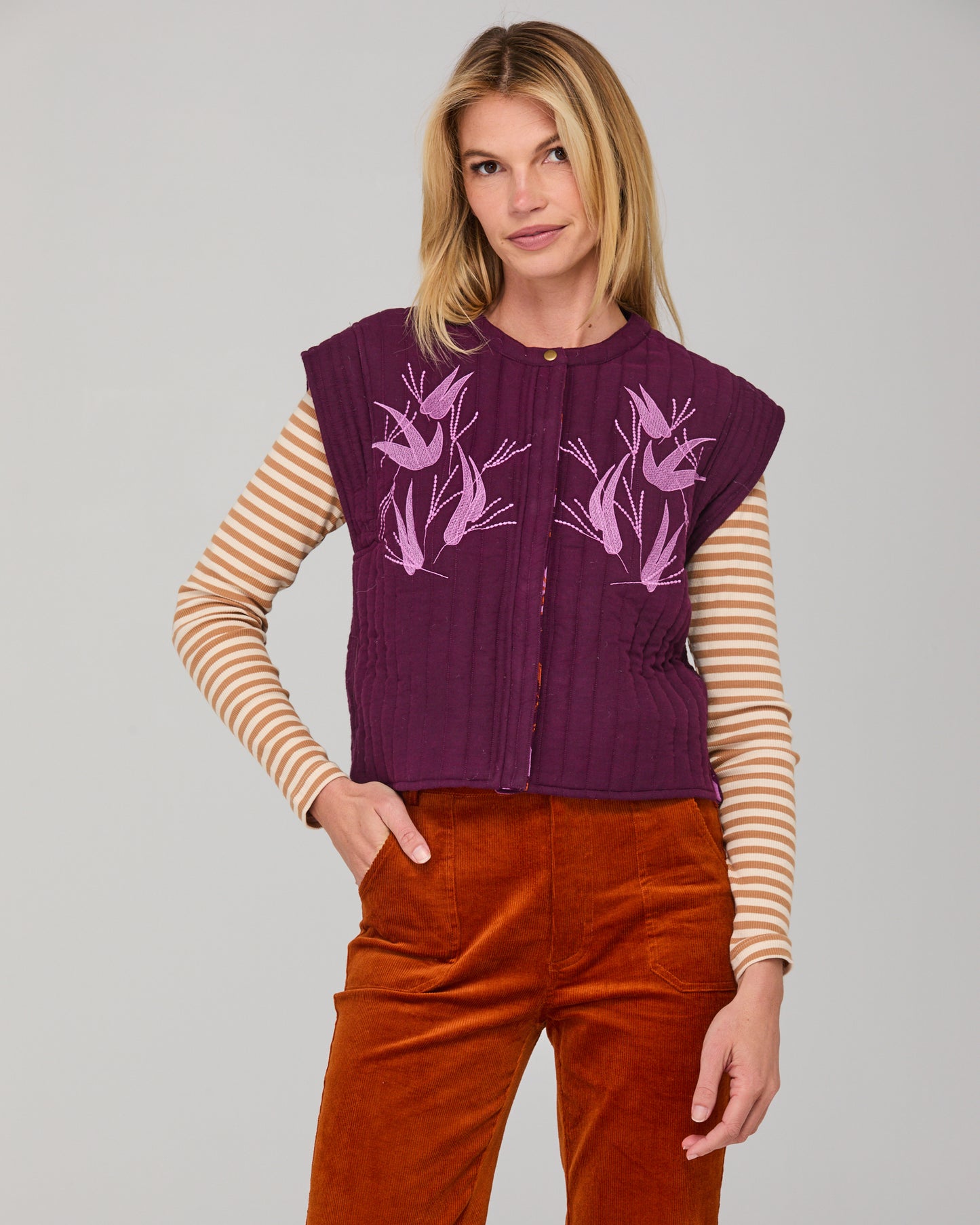 Choko Reversible Vest from Boom Shankar - Kazu print