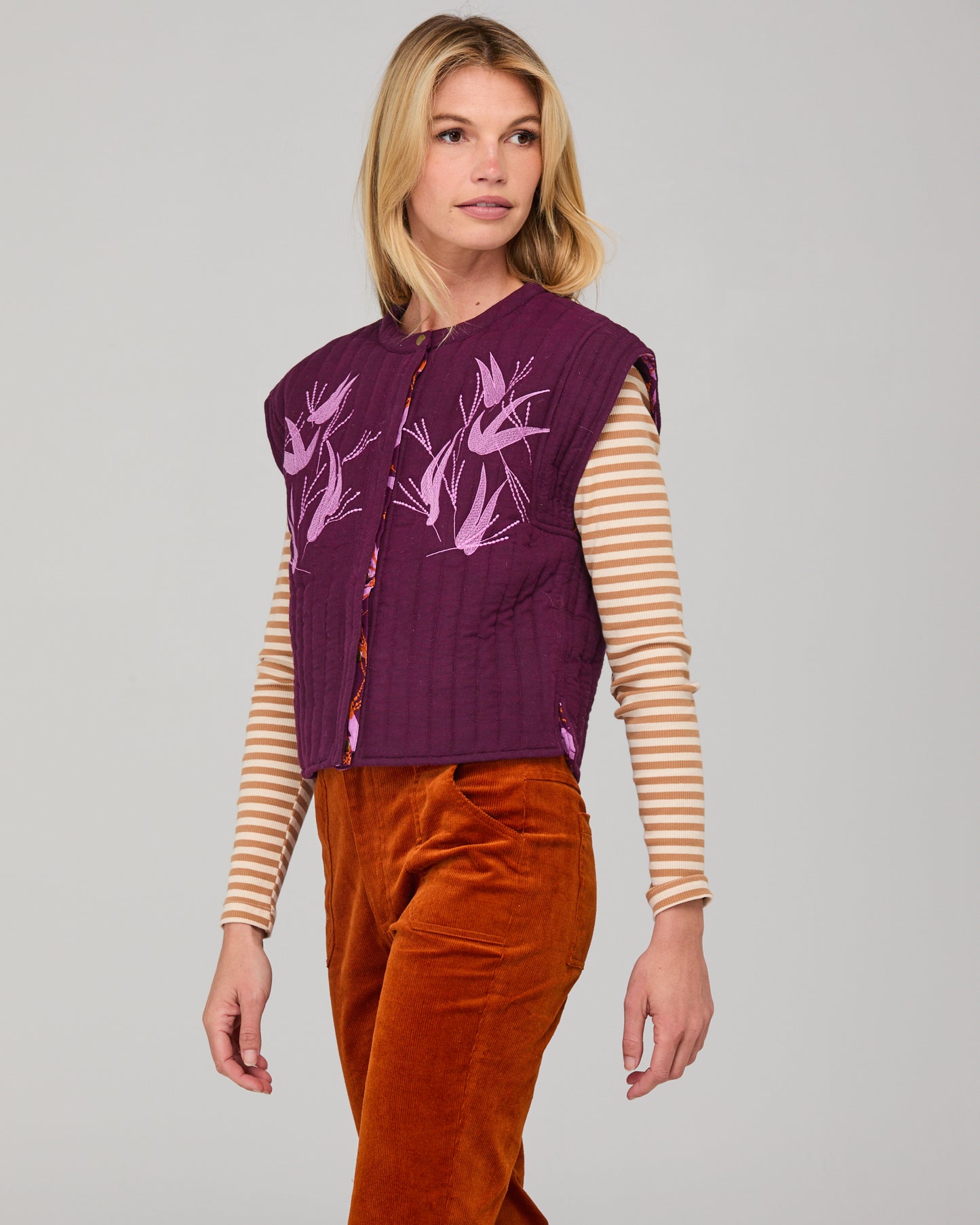 Choko Reversible Vest from Boom Shankar - Kazu print