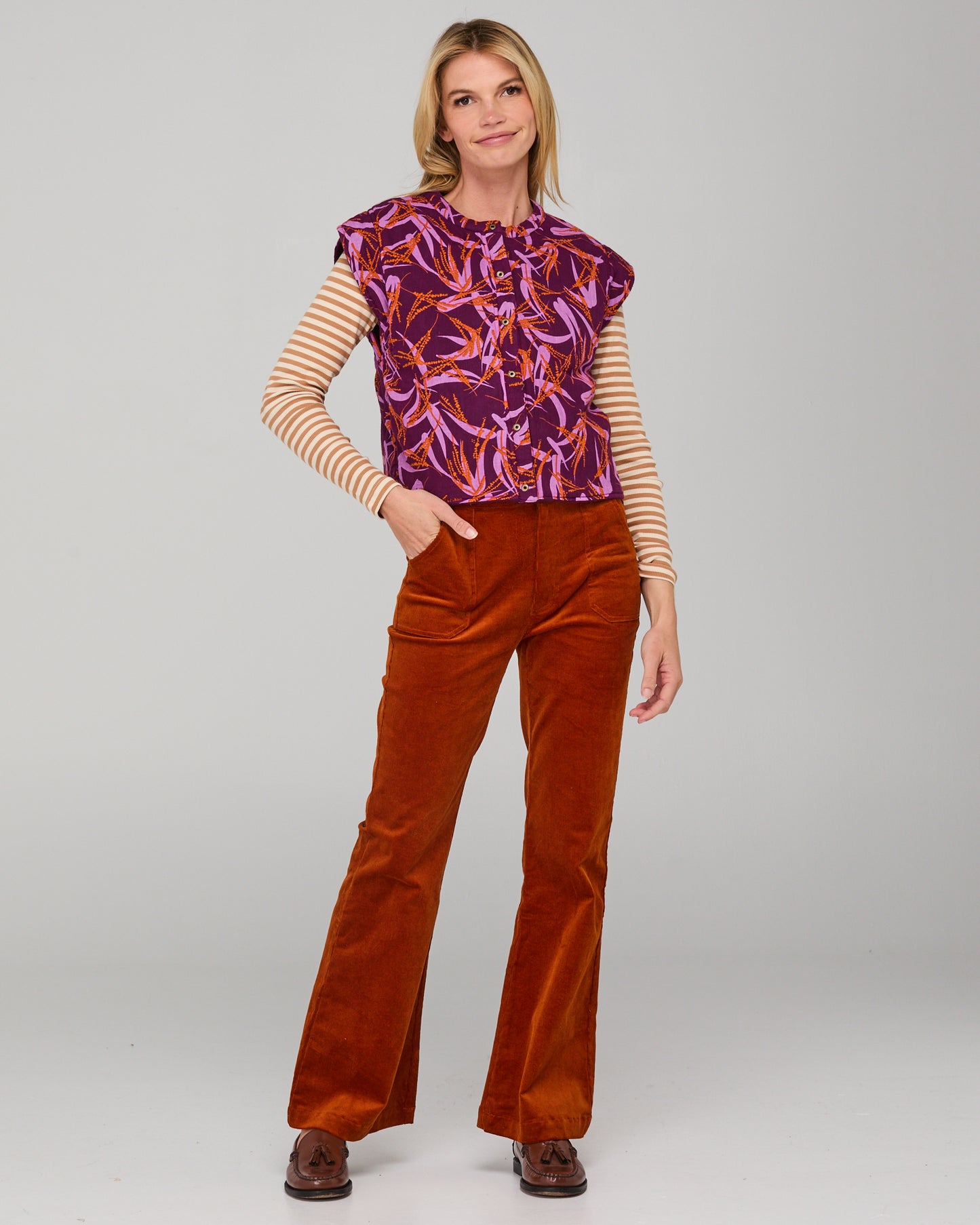Choko Reversible Vest from Boom Shankar - Kazu print
