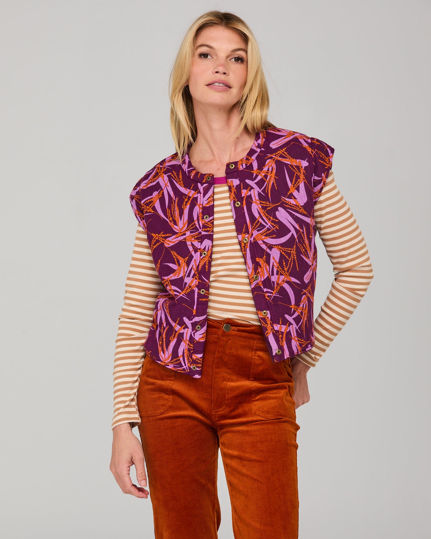 Choko Reversible Vest from Boom Shankar - Kazu print