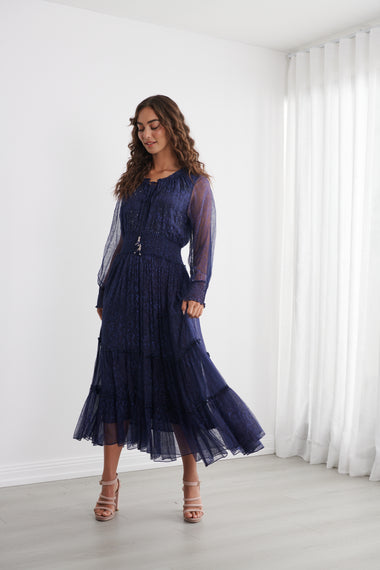 Caju Sheer Vine Maxi Dress