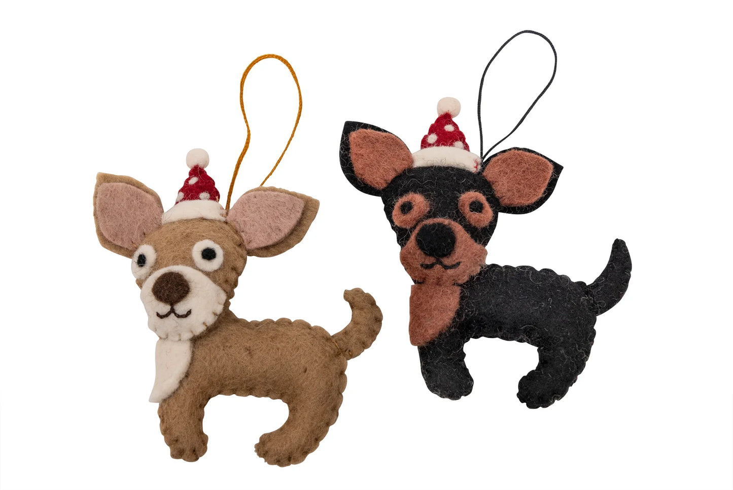 Pashom Hanging Chihuahua with hat Christmas decoration