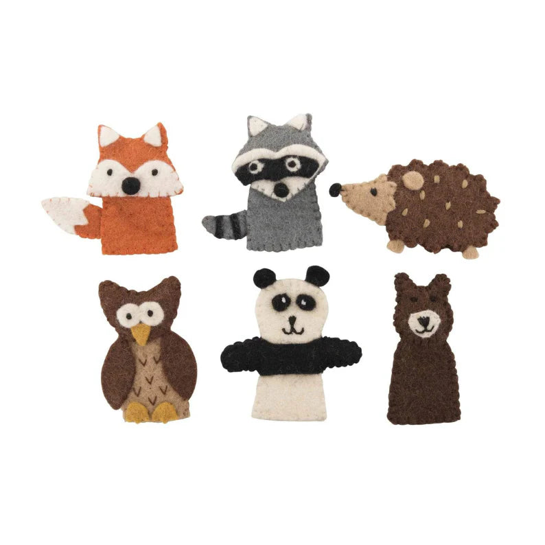 Woodland animal finger puppets - individual