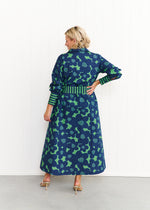 Liv & Milly Eden- Flower Dress Navy/ Green