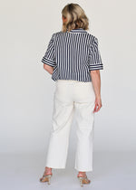 Liv & Milly Frida Navy Short Sleeve Shirt