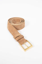 Classic Suede Belt from Humidity Lifestyle - Camel