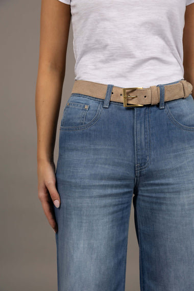 Classic Suede Belt from Humidity Lifestyle - Stone