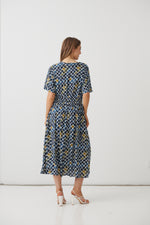 Holmes & Fallon Printed Dress with Sequin Detail