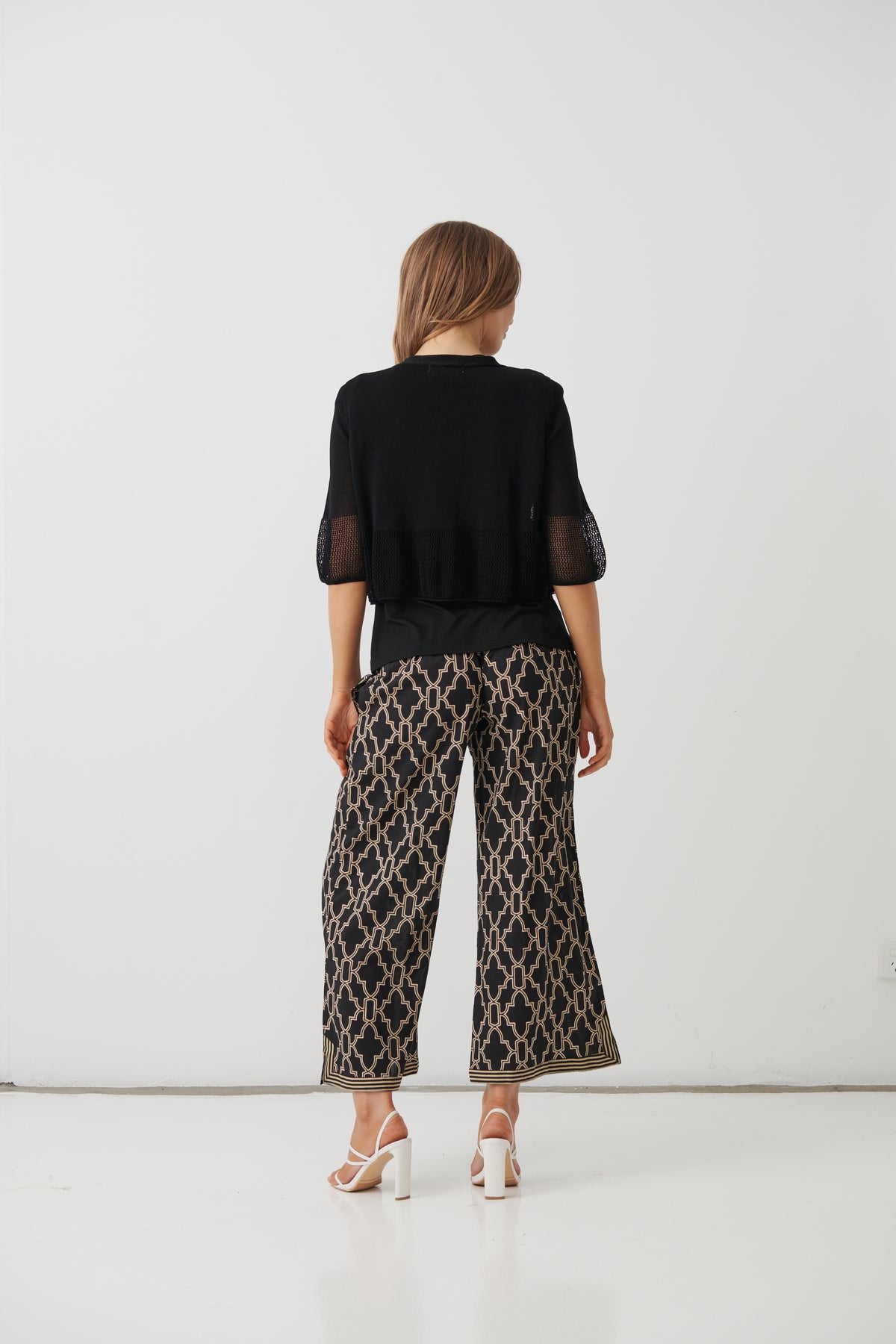 Holmes and Fallon Crochet Jacket Black