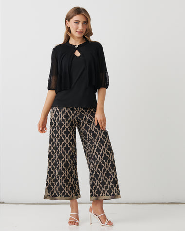 Holmes and Fallon Crochet Jacket Black