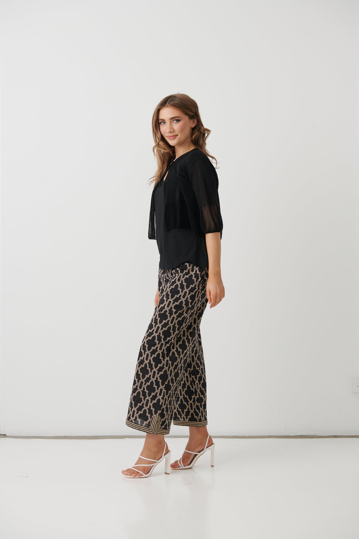 Holmes and Fallon Crochet Jacket Black