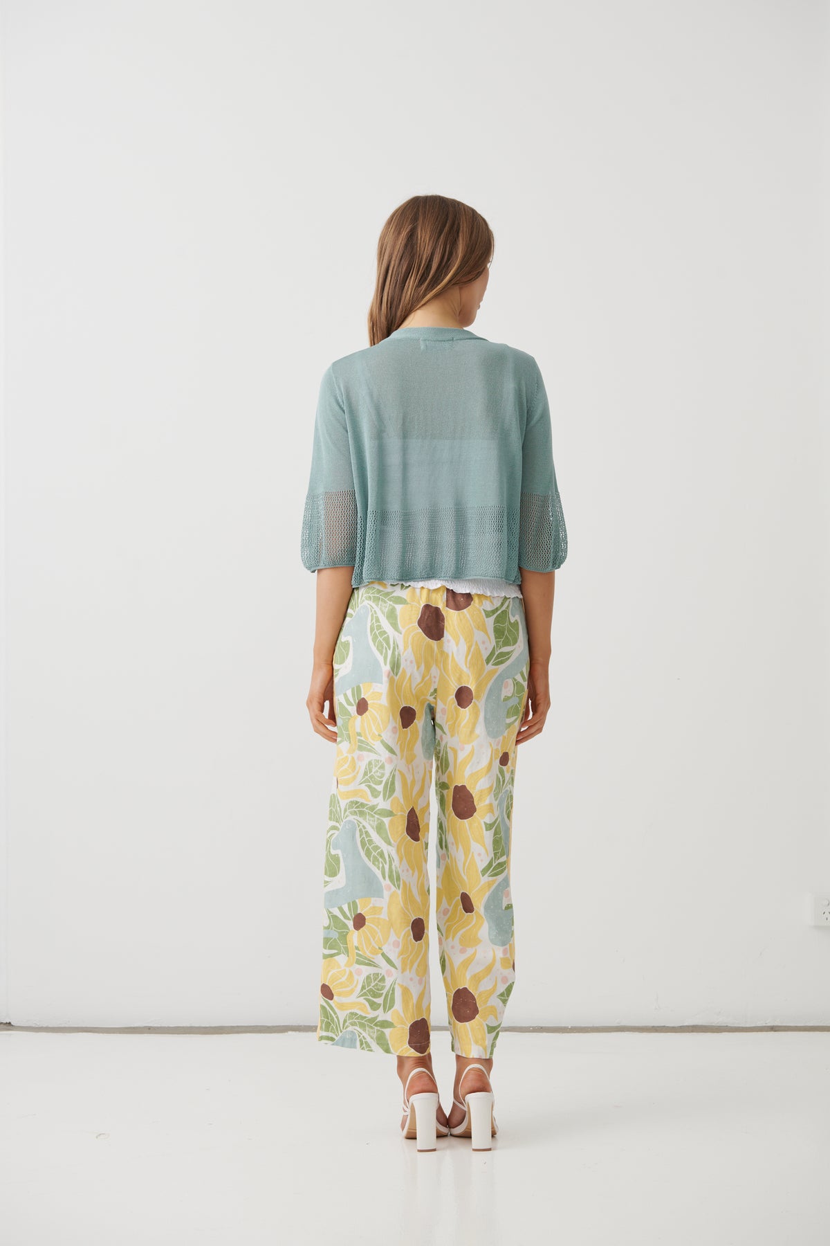 Holmes and Fallon Crochet Jacket - Seafoam