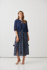 Holmes and Fallon Crochet Jacket - Navy