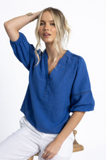 NIXIE BLOUSE- Royal Blue
