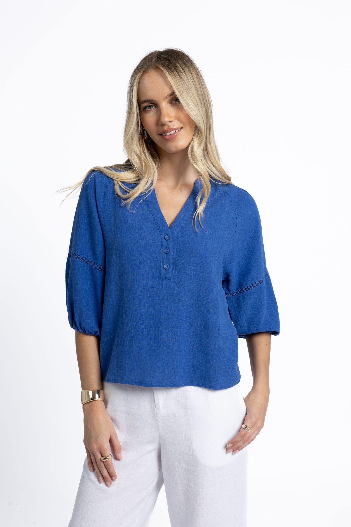 NIXIE BLOUSE- Royal Blue
