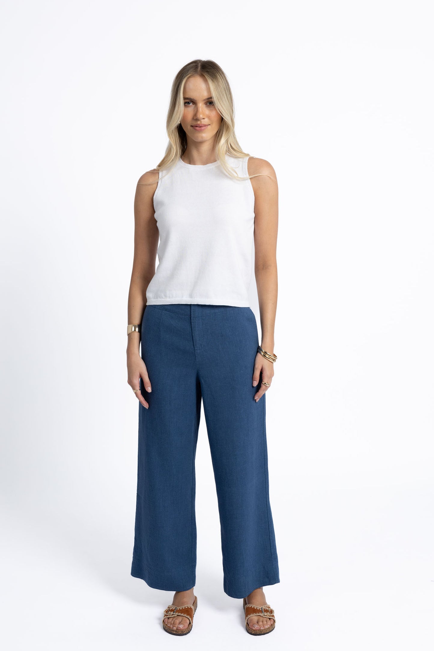 FLEETWOOD LINEN PANT - OCEAN BLUE