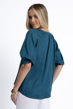 REECE BLOUSE - TEAL