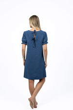 SANA SHIFT DRESS - Ocean Blue