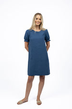 SANA SHIFT DRESS - Ocean Blue