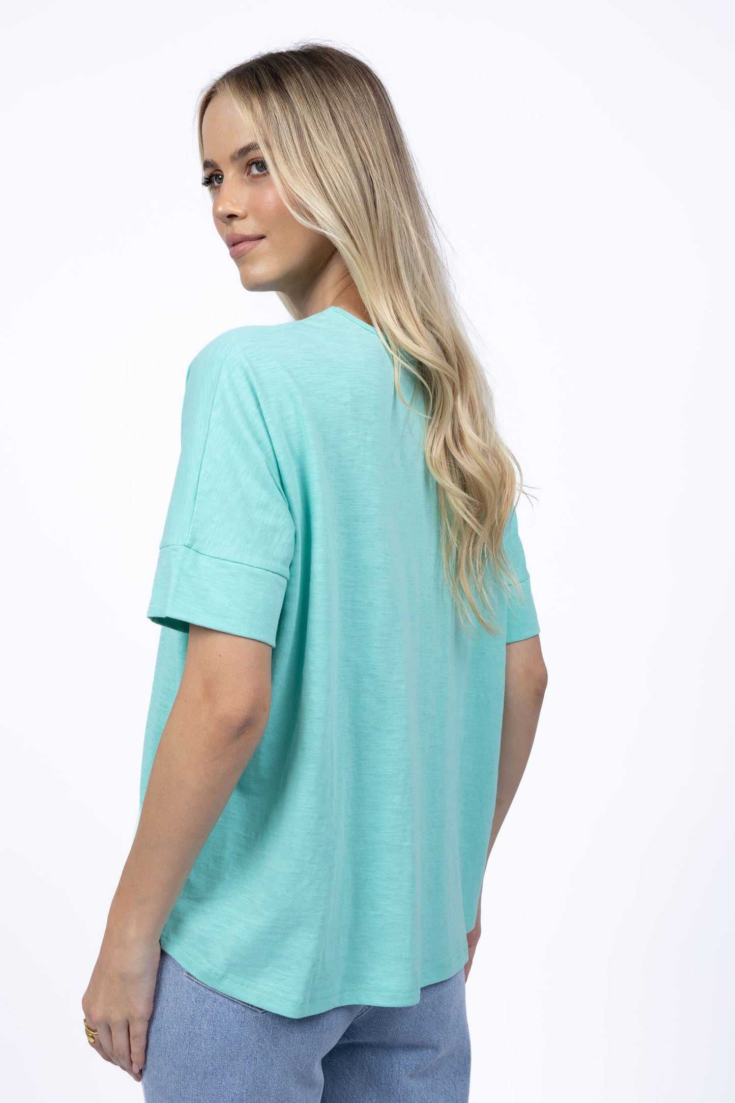 DIPPY TEE - LAGOON GREEN
