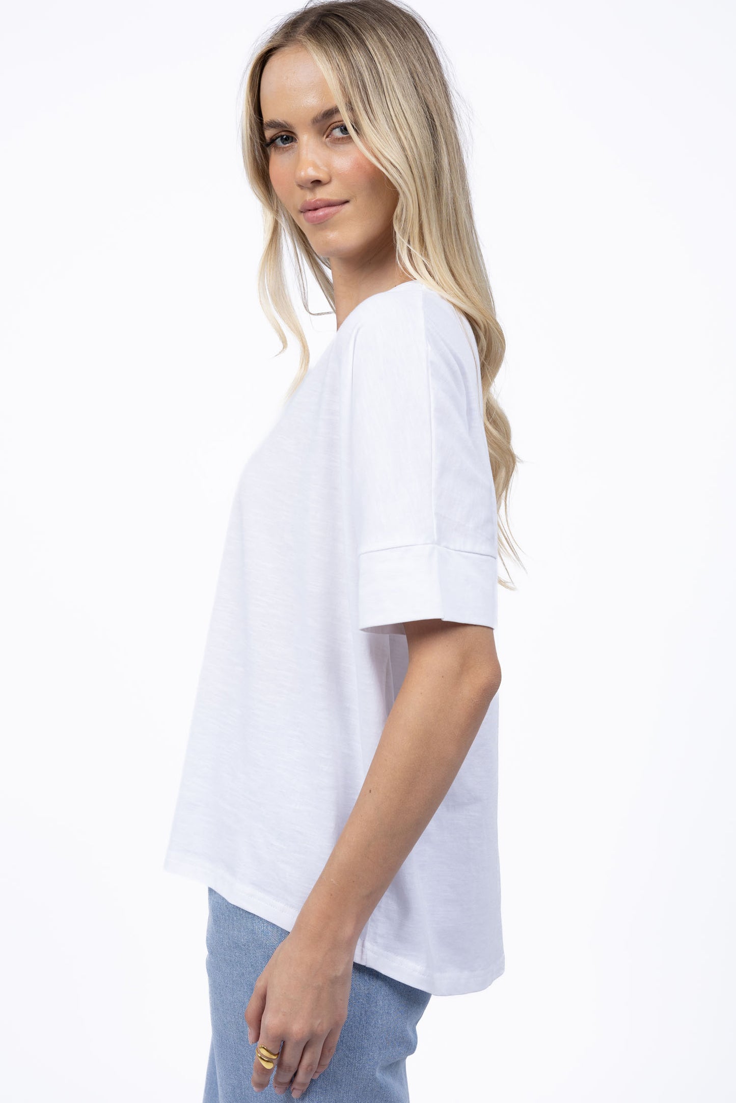 DIPPY TEE - LAGOON GREEN