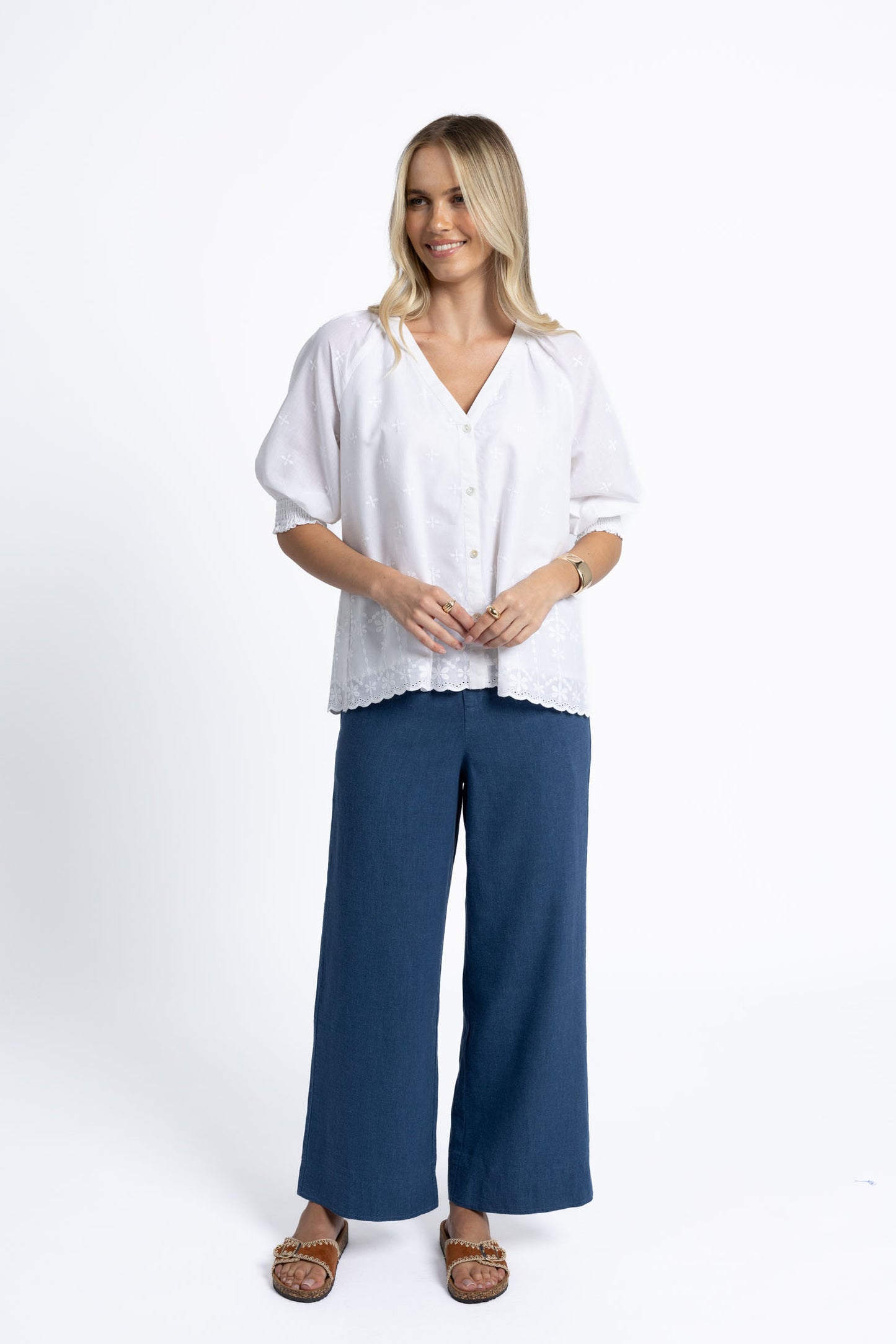 FLEETWOOD LINEN PANT - BLACK