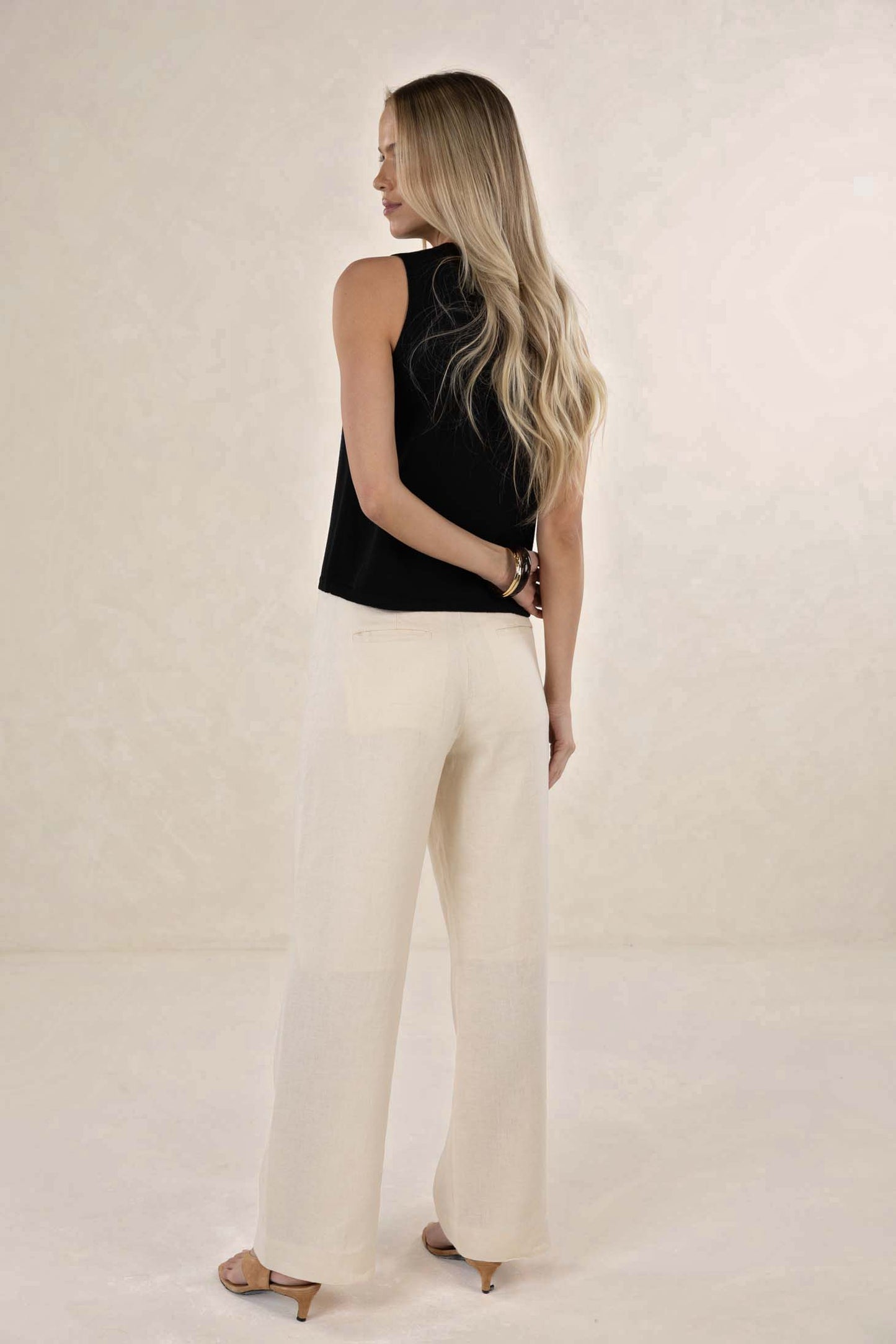 Delta Linen Pant from Humidity Lifestyle - Cream