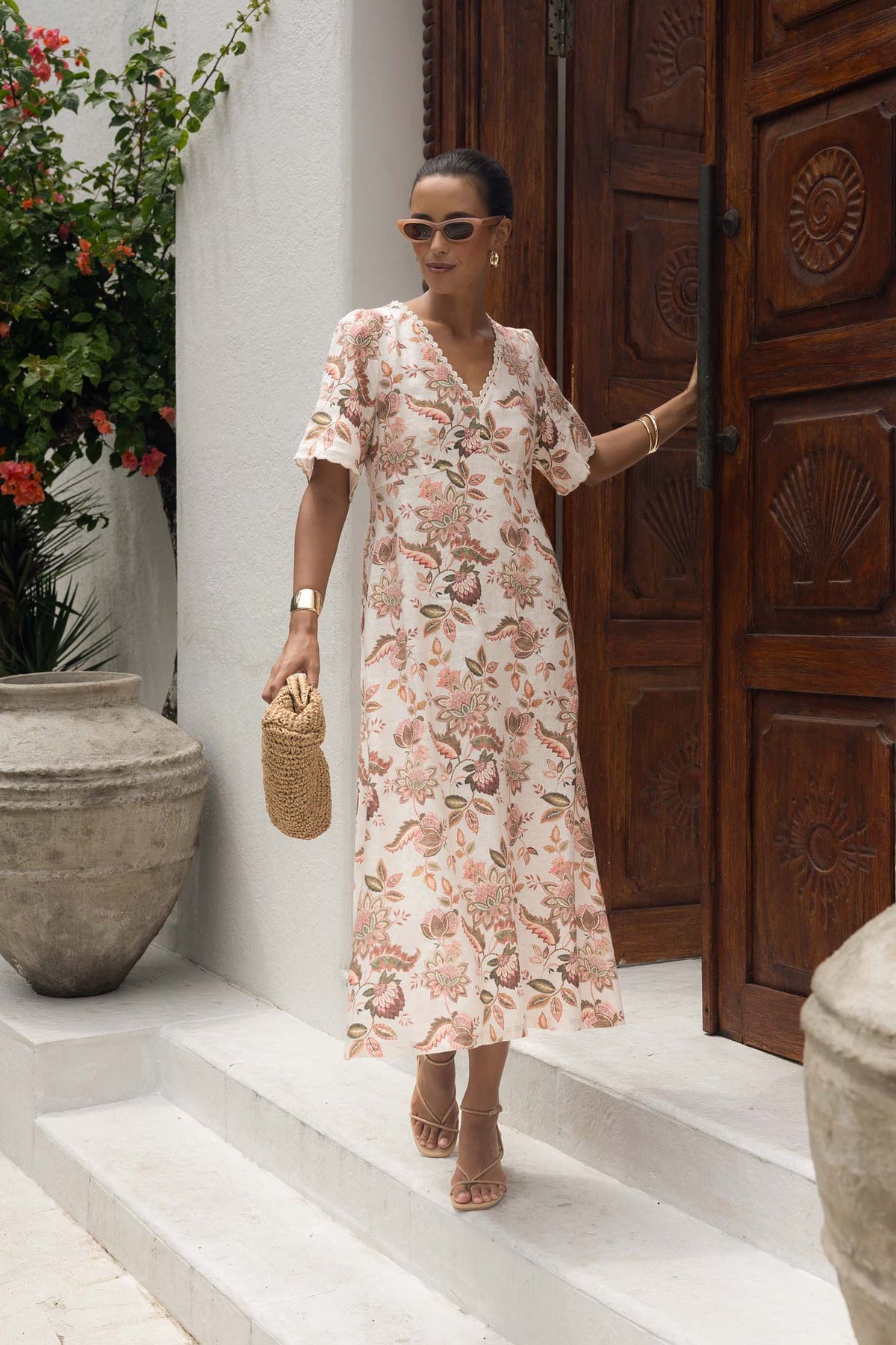 Bohemian Rose Midi Dress from Humidity Lifestyle